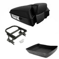 Matte Black Chopped Trunk Backrest Mount Fit For Harley Touring 97-2008
