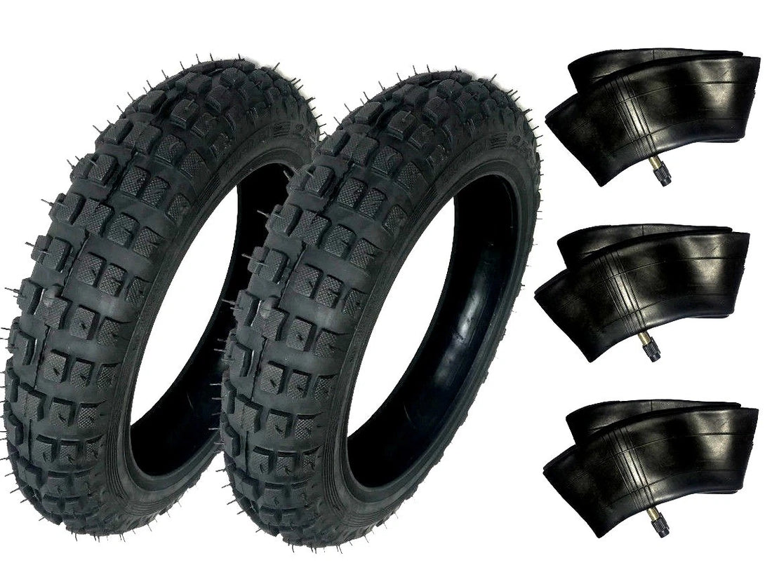 2 HD Tires + 3 Tubes Straight Valve Size 2.50-10 2.50X10 For Yamaha TTR50E 50CC
