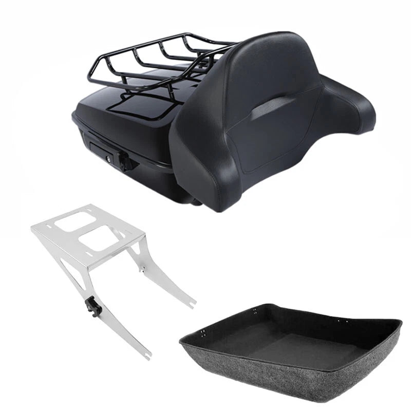 Chopped Trunk Backrest Rack Mount Fits For Harley Softail Fat Boy 2008-2017