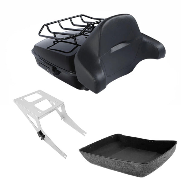 Chopped Trunk Backrest Rack Mount Fits For Harley Softail Fat Boy 2008-2017