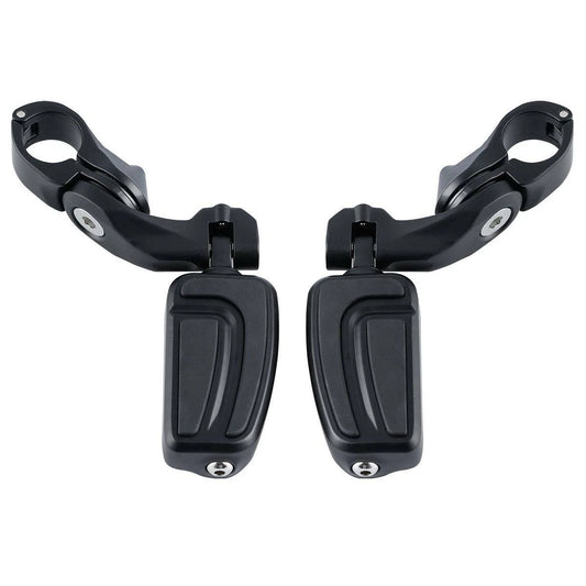 Matte Black Footpegs Short Angled Highway Mounts Fit For Harley Touring