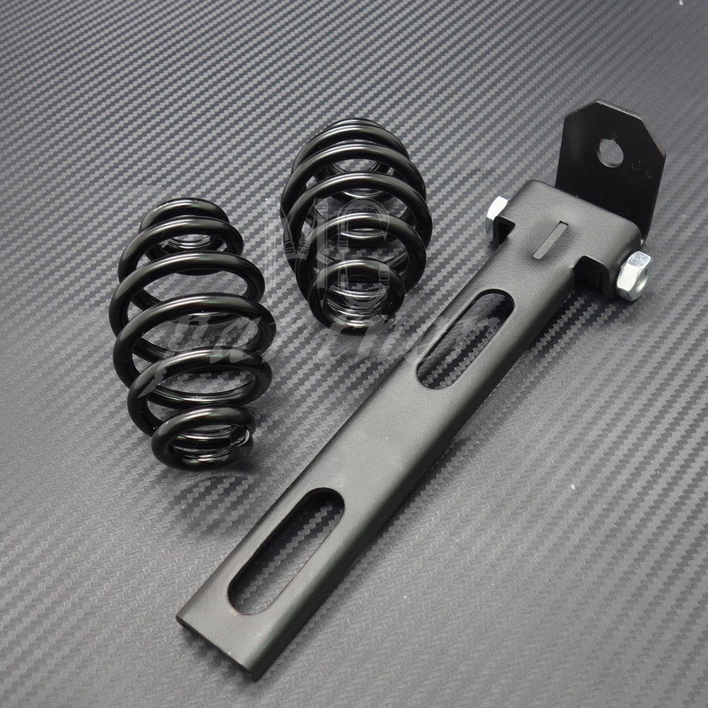 Black Solo Seat 3" Springs Bracket Mounting Kit For Harley Chopper Bobber Custom
