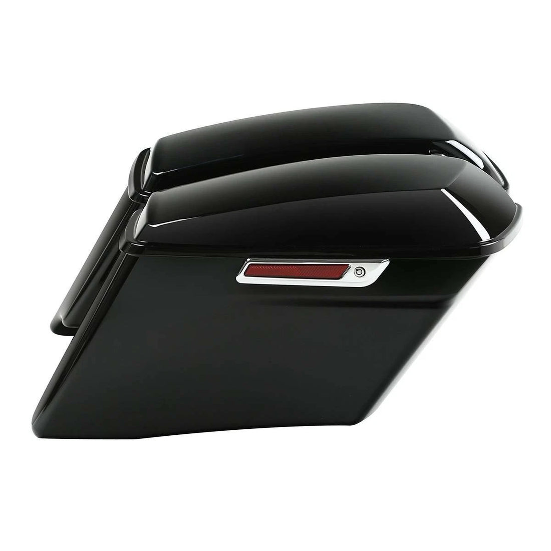 Black 4" Stretched Saddlebags Fit For Harley Touring Cvo Street Glide 2014-2024