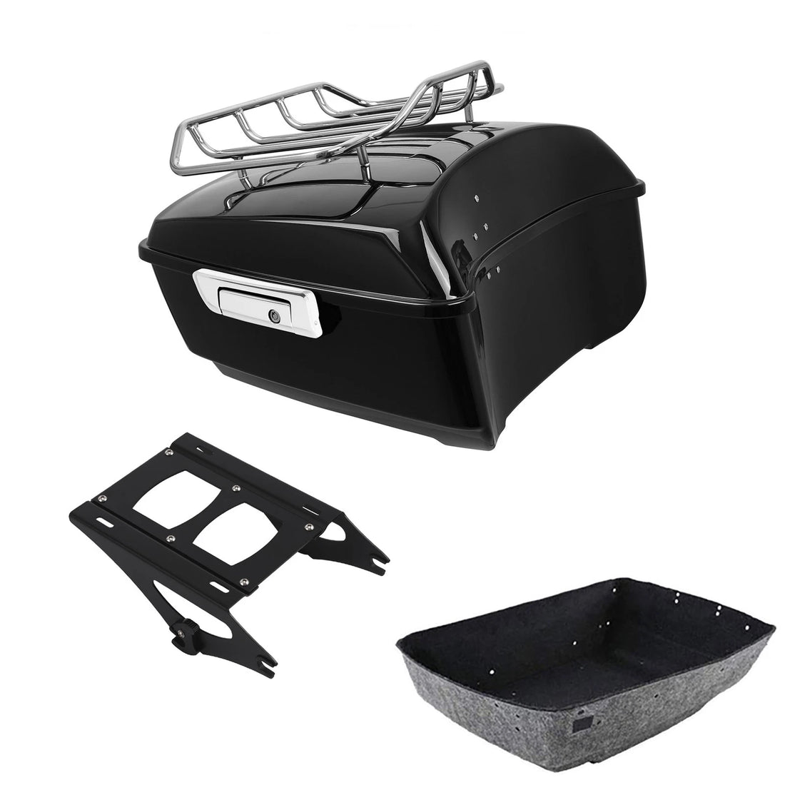 King Trunk Luggage Rack Two-Up Mount Fit For Harley Road Street Glide 2014-2026
