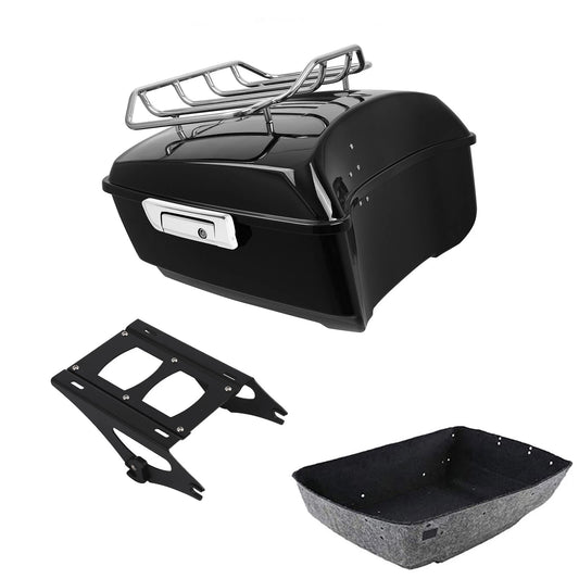 King Trunk Luggage Rack Two-Up Mount Fit For Harley Road Street Glide 2014-2026