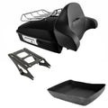 Matte Black Chopped Trunk Backrest Mount Rack Fit For Harley Road Glide 14-2026