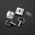 Motorcycle Silver Quick Release D-ring Turn Race Fairing Fastener