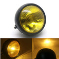 Black Metal Retro Amber Lens Front Headlight For CG125 GN125 Cafe Racer Bobber