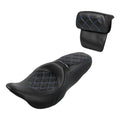 Two-Up Driver Passenger Seat w/ Backrest Pad Fit For Harley Street Glide 2014-23