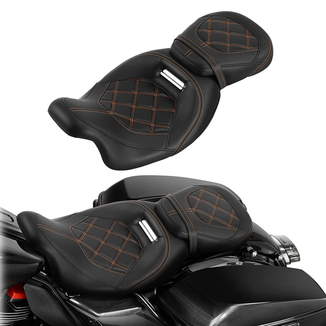 Driver Passenger Pillion Seat Fit For Harley Touring Road Street Glide 09-23 US