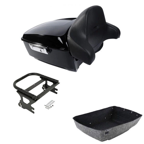King Trunk Mount Backrest Fit For Harley Touring Electra Glide 1997-2008
