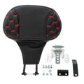 Black Red Driver Rider Backrest Fit For Harley Touring Road Street Glide 09-23
