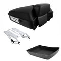 Matte Black Chopped Trunk Backrest Mount Fit For Harley Road King Touring 14-26