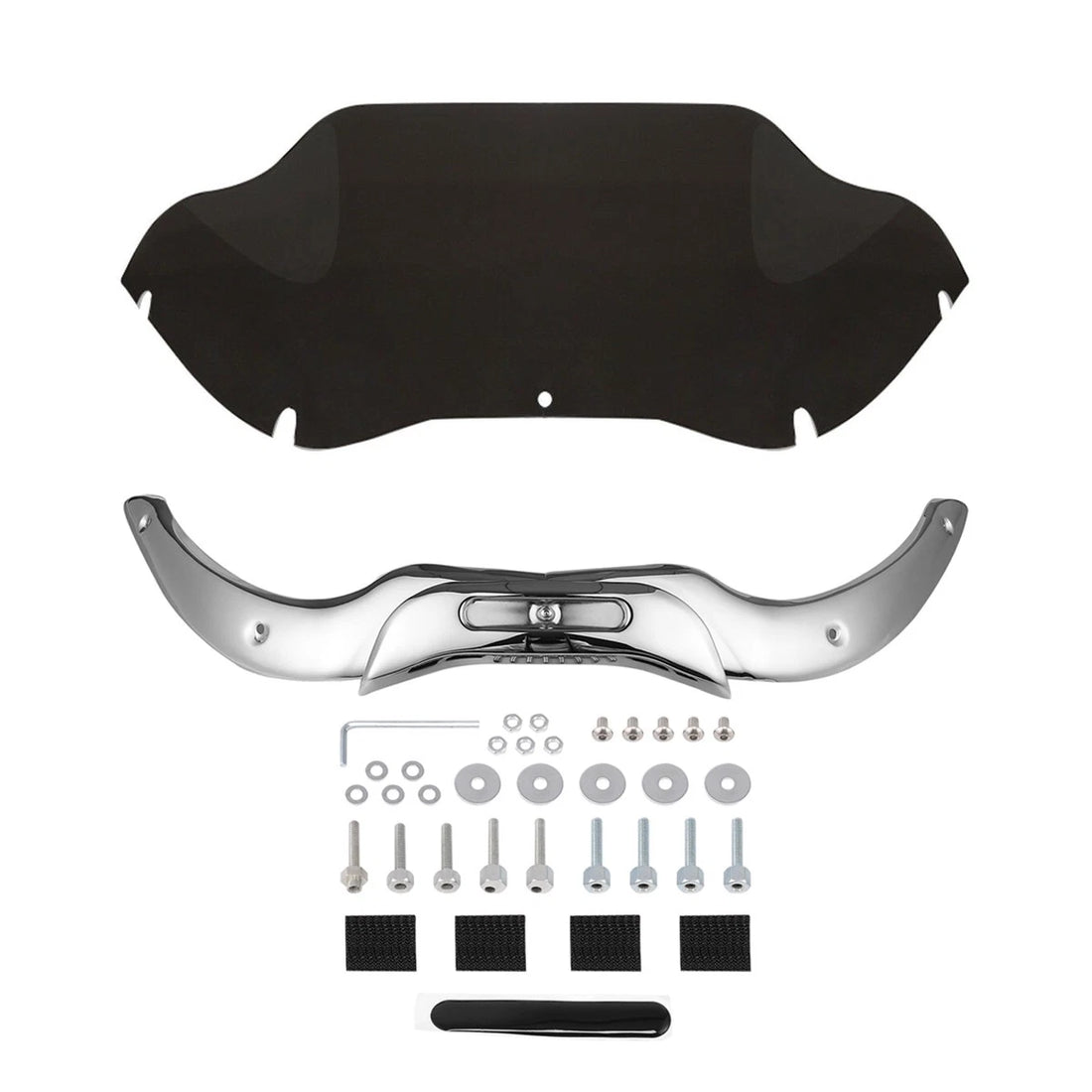 9.5'' Windshield Windscreen & Chrome Trims Fit For Harley Road Glide 2004-2013