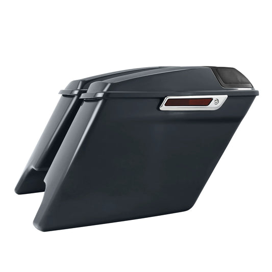 5" Stretched Saddlebags Fit For Harley Touring Road Glide 2014-2023 Gunship Gray