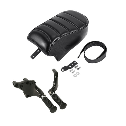 Rear Passenger Seat W/ Pegs Fit For Harley Sportster Iron 883 XL883N 16-22 Black