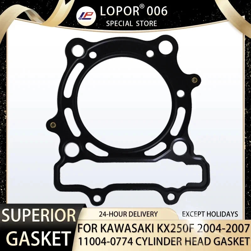 Engine Crankcase Cylinder Head Gasket For Kawasaki KX250F 2004-2007 KX250 F