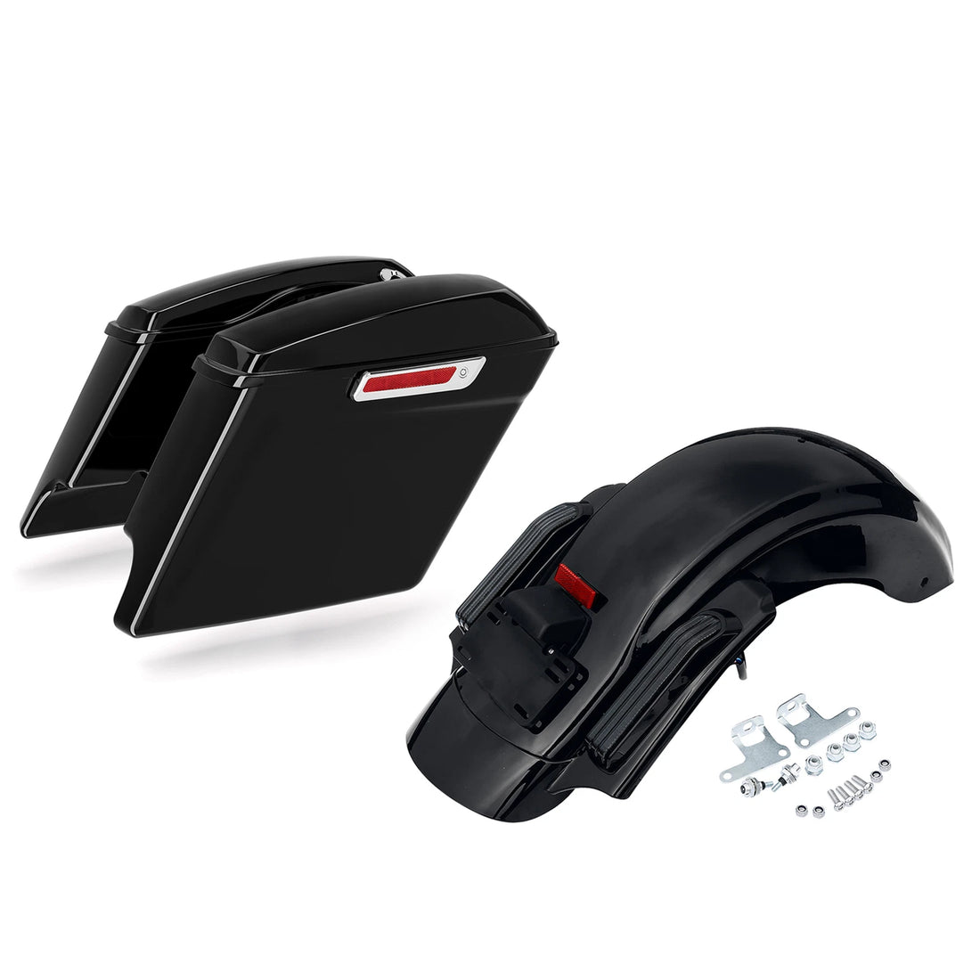 5" Stretched Extended Saddlebags & Rear Fender Fit For Harley Touring Cvo 14-24