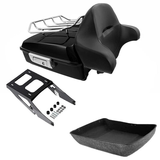 Chopped Trunk Backrest Rack Mount Fit For Harley Sport Glide Flsb 18-21