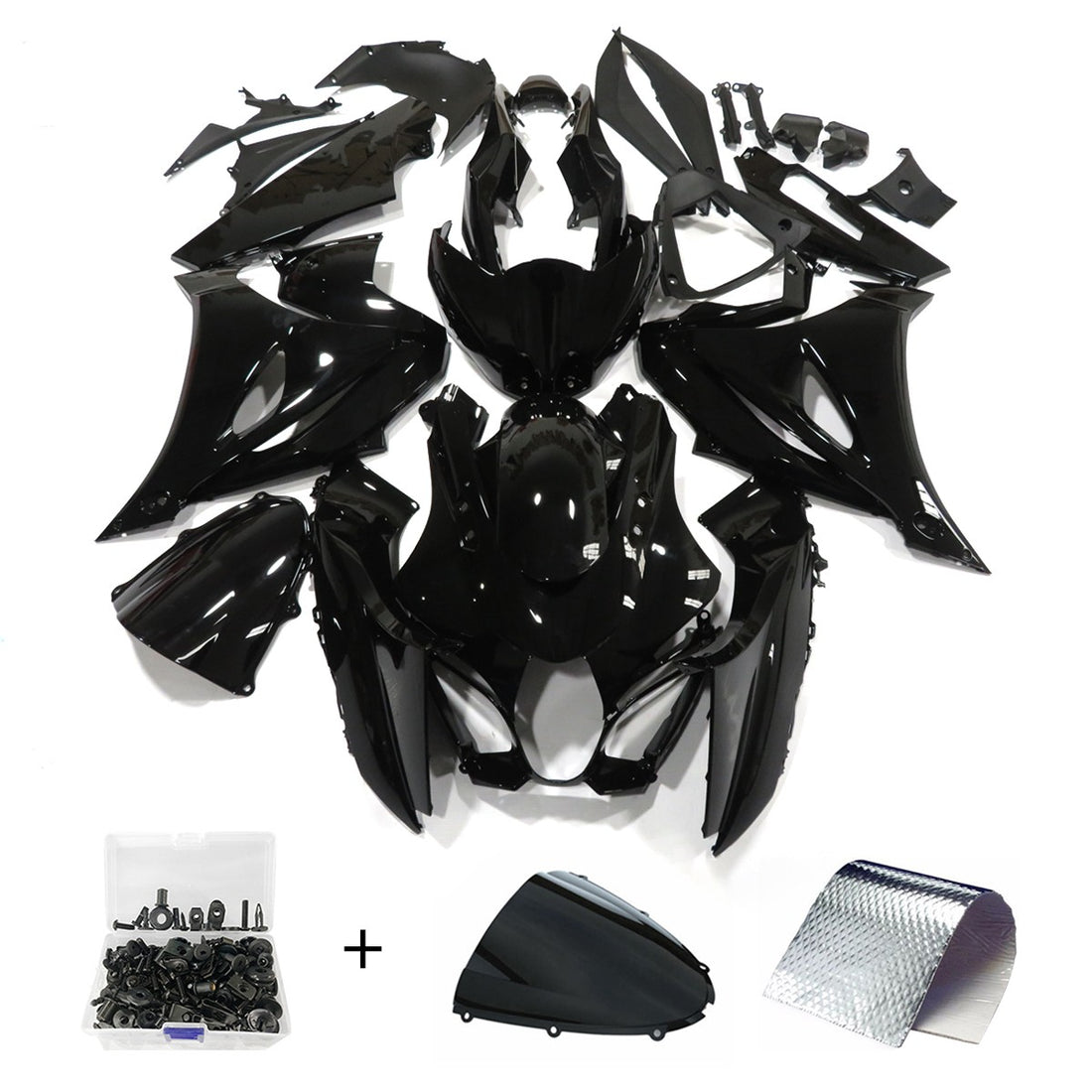 Glossy Black Fairing Kit +Bolts For Suzuki GSXR1000 2017-2025 ABS Injection Body