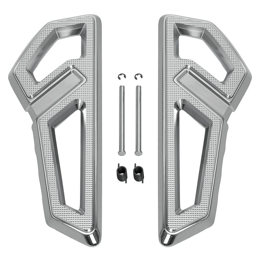 Chrome Driver Footboards Floorboards Fit For Harley Softail Slim Fat Boy 2018-24
