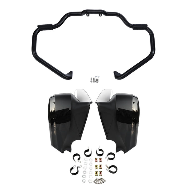 Mustache Engine Guard Bar Lower Vented Fairings Fit For Indian Chieftain 14-2018