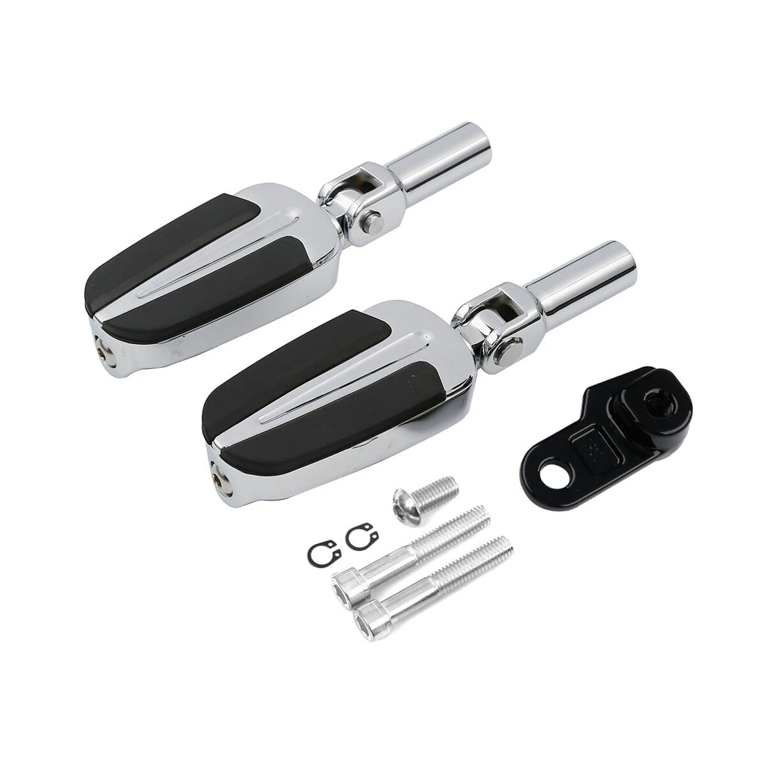 Chrome Passenger Footpeg Pedals Pegs Mount Fit For Harley Softail Slim 2012-2017