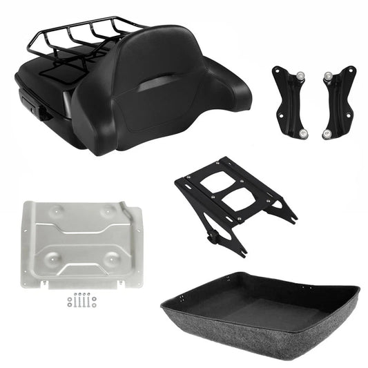 Chopped Trunk Backrest Mounting Rack Docking Kit Fit For Harley Road Glide 14-26