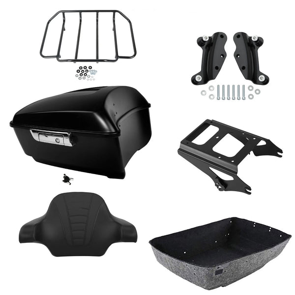 Matte King Trunk Luggage Pad Rack Mount Docking Fit For Harley Touring 2009-2013