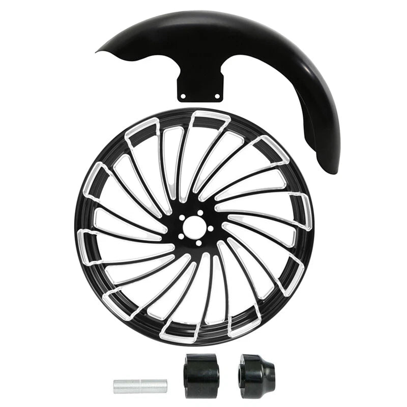 21" Front Fender Wheel Rim Single Disc Hub Fit For Harley Road Glide Flhx 08-24
