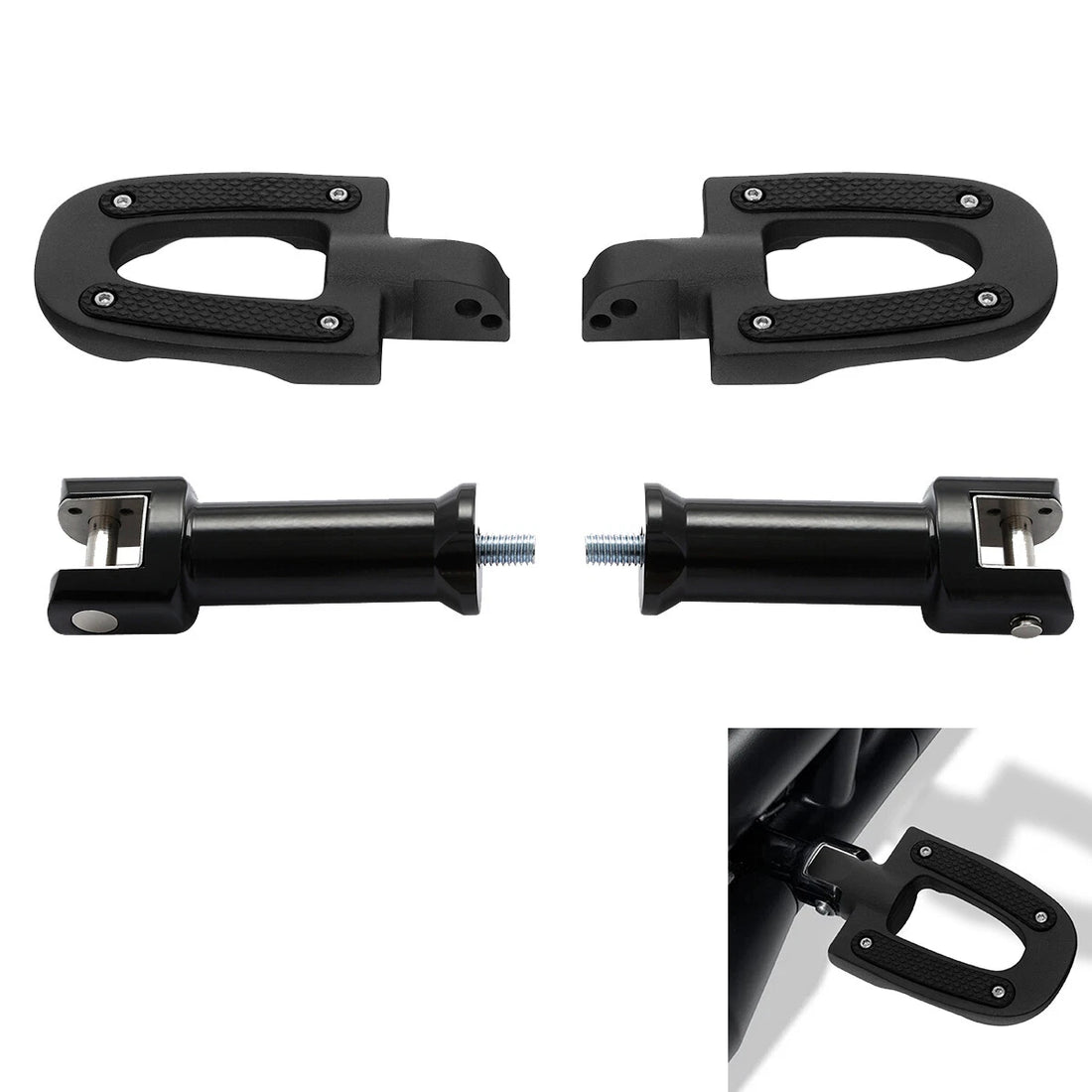 Passenger Footpeg Mount and Peg Kit Fit For Harley Softail Slim Fat Boy 18-25