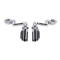 1 1/4" Highway Engine Guards Foot Peg 360 Adjustable Mount Clamps Fit For Harley