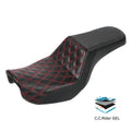 Gel Driver Passenger Seat Fit For Harley Dyna Low Rider Super Glide 06-17