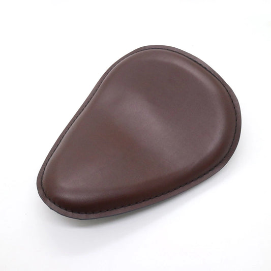 Brown Motorcycle Leather Solo Driver Seat For Harley Chopper Bobber Honda Suzuki