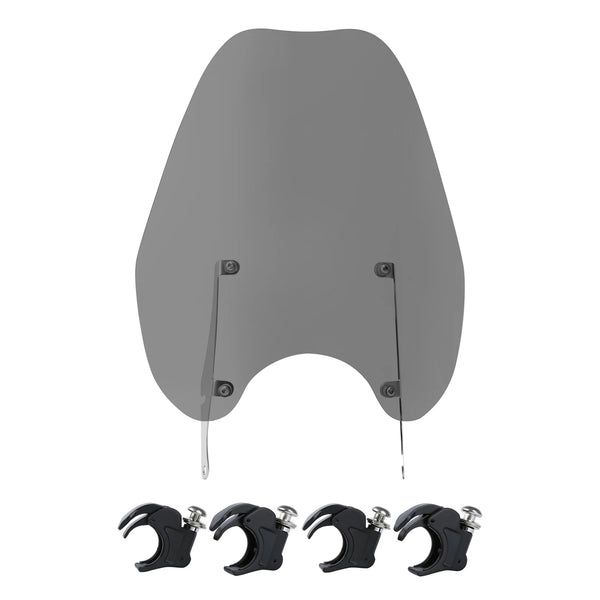 Windshield Windscreen & 41mm Quick-Release Clamps Fit For Harley Dyna Softail