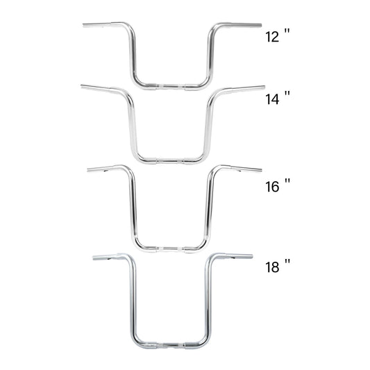 12'' 14'' 16" 18'' Rise 1-1/4" Ape Hanger Bar Handlebar Fit For Harley Sportster