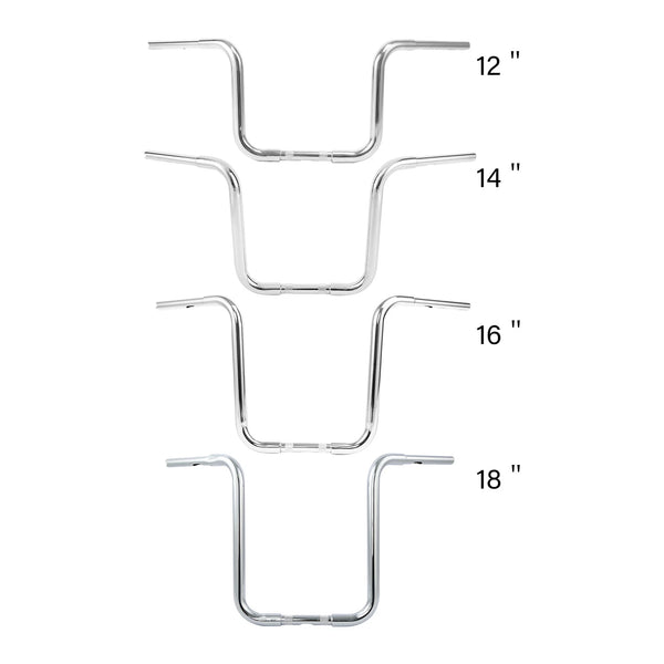 12'' 14'' 16" 18'' Rise 1-1/4" Ape Hanger Bar Handlebar Fit For Harley Sportster