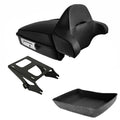 Matte Chopped Trunk Backrest Pad Rack Fit For Harley Touring Road Glide 2014-26