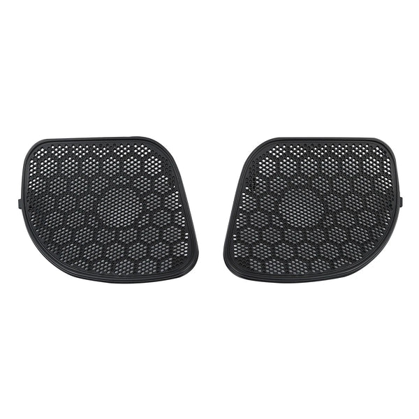 Black Mesh Front Fairing Speaker Grilles Fit For Harley Road Glide 2015-2023