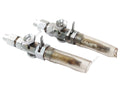 For Bsa Fuel Petrol Gas Tank Brass Chrome Tap Reserve 1/4" X 1/4" Pair @VD