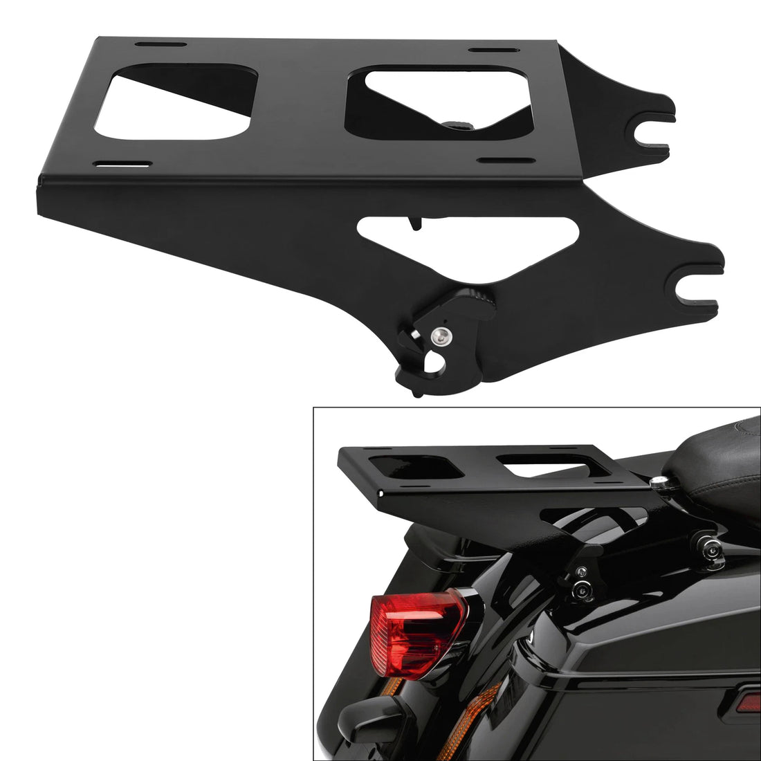 Two Up Mounting Luggage Rack Fit For Harley Touring Road King 2014-2026
