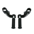 Black Highway Bar Footpeg Pegs 1-1/4'' Short Angled Mount Fit For Harley Touring
