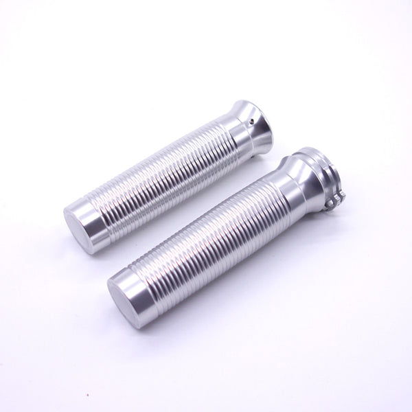 Motorcycle 1" Silver CNC Handlebar Hand Grips For Harley Sportster XL1200 883 48