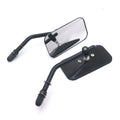 Black Rear View Side Mirror Rectangle Mirror For Harley Sportster 883 1200 90-13