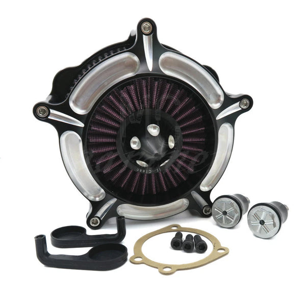 Black CNC contrast-cut Air Cleaner For Harley Sportster 883 XLH1200 2004~2014