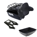 Black King Trunk Backrest Mount Rack Fit For Harley Touring Road Glide 14-26 25