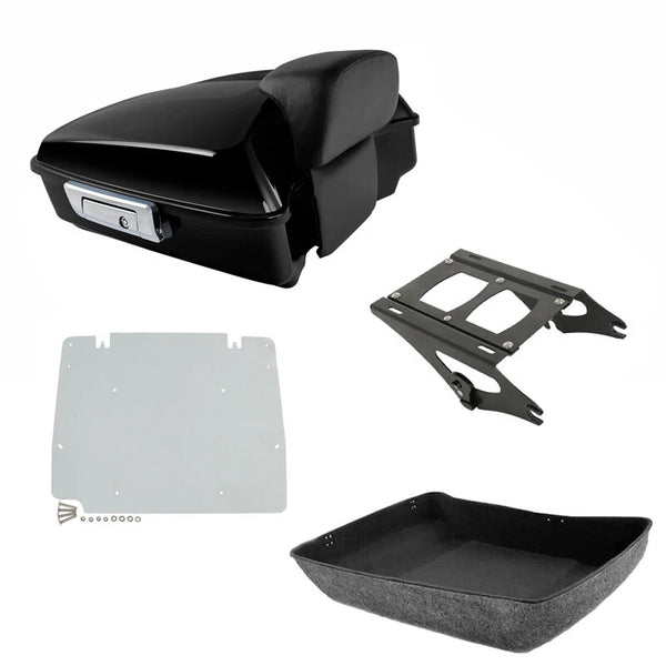Chopped Trunk Backrest Mount Plate Fit For Harley Touring Street Glide 2014-Up