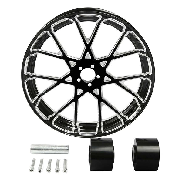 18" x 3.5" CNC Front Wheel Rim Dual Disc Hub Fit For Harley Road Glide 1997-2021