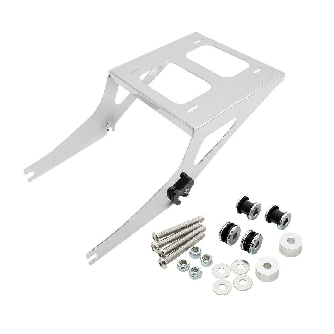 Chrome 2 Up Mounting Rack Docking Hardware Fit For Harley Fatboy 08-17