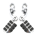 For Harley 1 1/4" Engine Guard Highway Foot Pegs Footrest + Short Angled Clamps